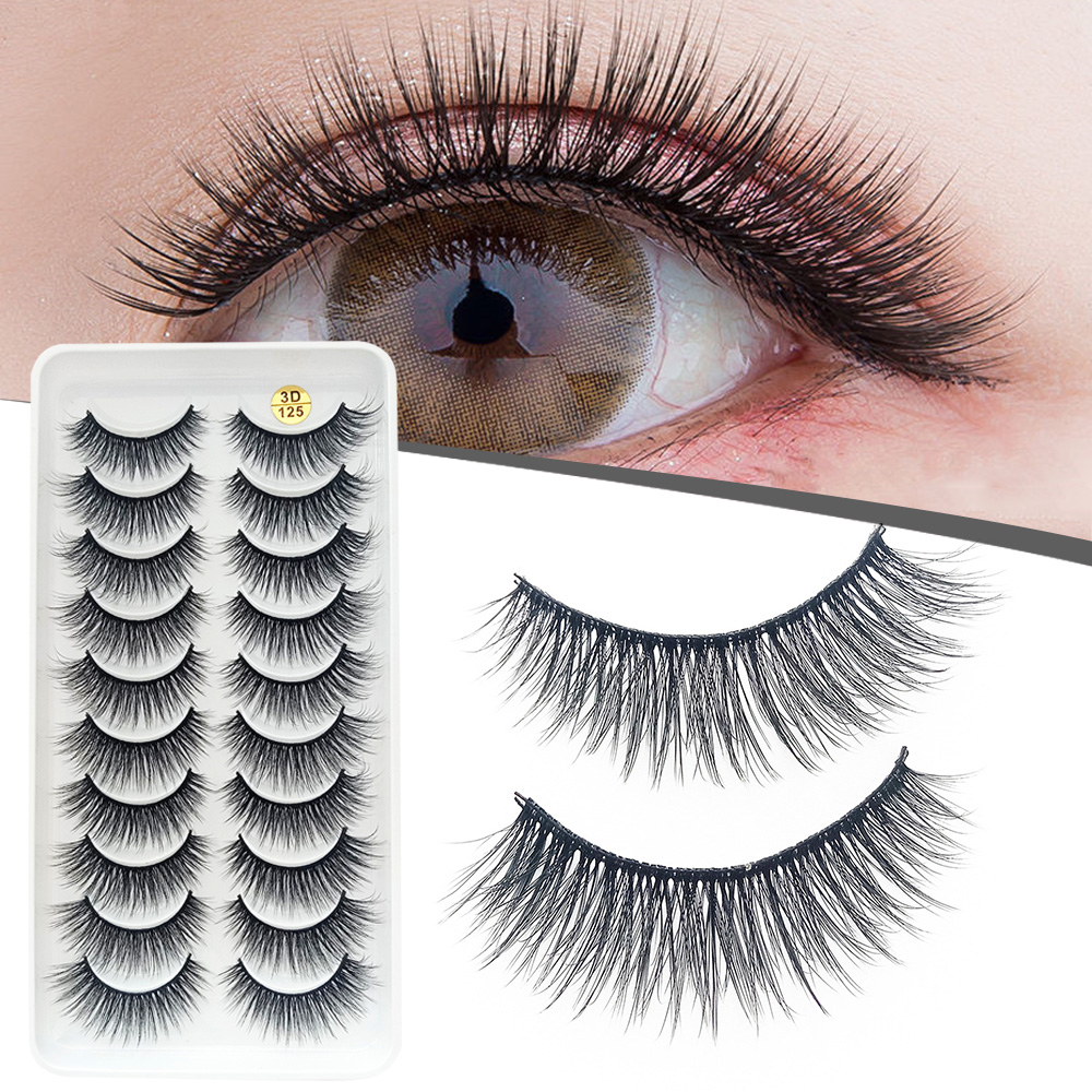 Eyelash Extension Look - 10 Pairs 3D Fluffy False Eyelash