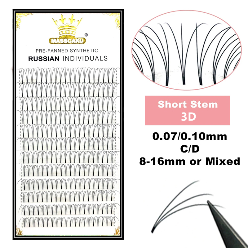 MASSCAKU Premade Russian Volum - огляд і ціна Eyelash Extension Russian Volume