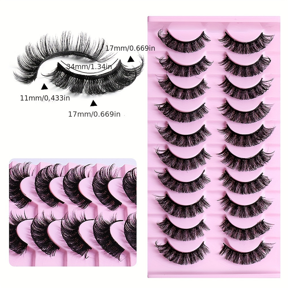 10 Pairs Lashes Thick Curly Dr - огляд і ціна Eyelash Extension Look
