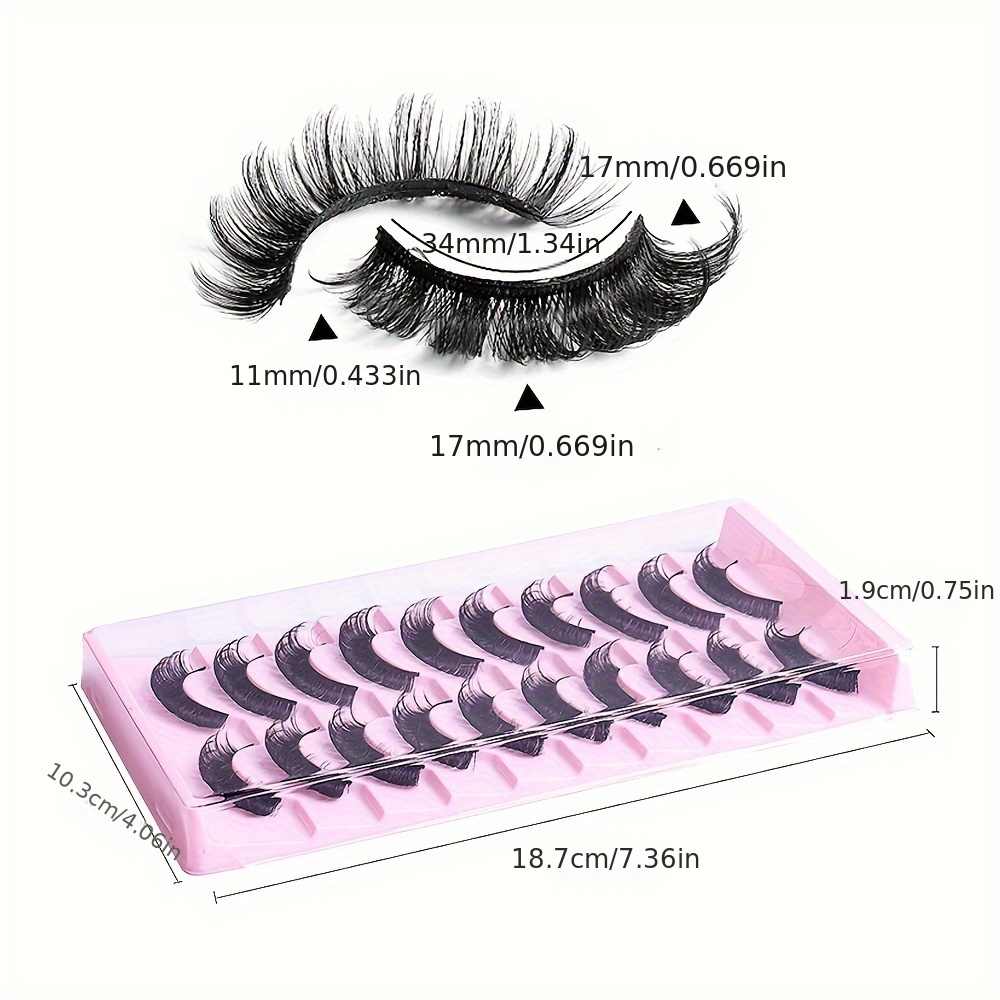 10 Pairs Lashes Thick Curly Dr - огляд і ціна Eyelash Extension Look