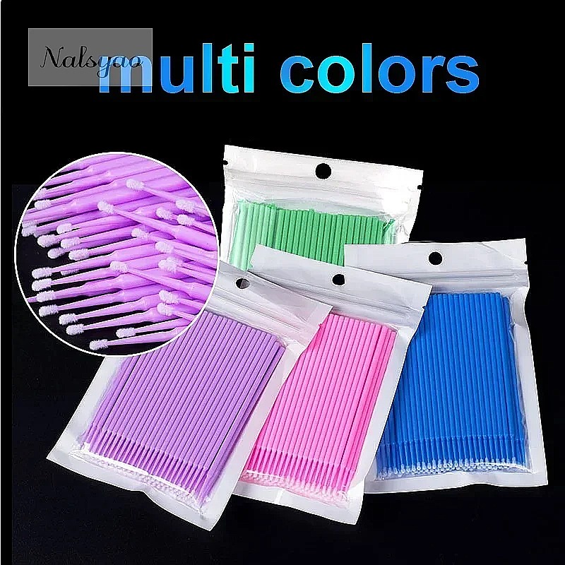 100Pcs Micro Cotton Swab Eyela - огляд і ціна Eyelash Extension Cleaning