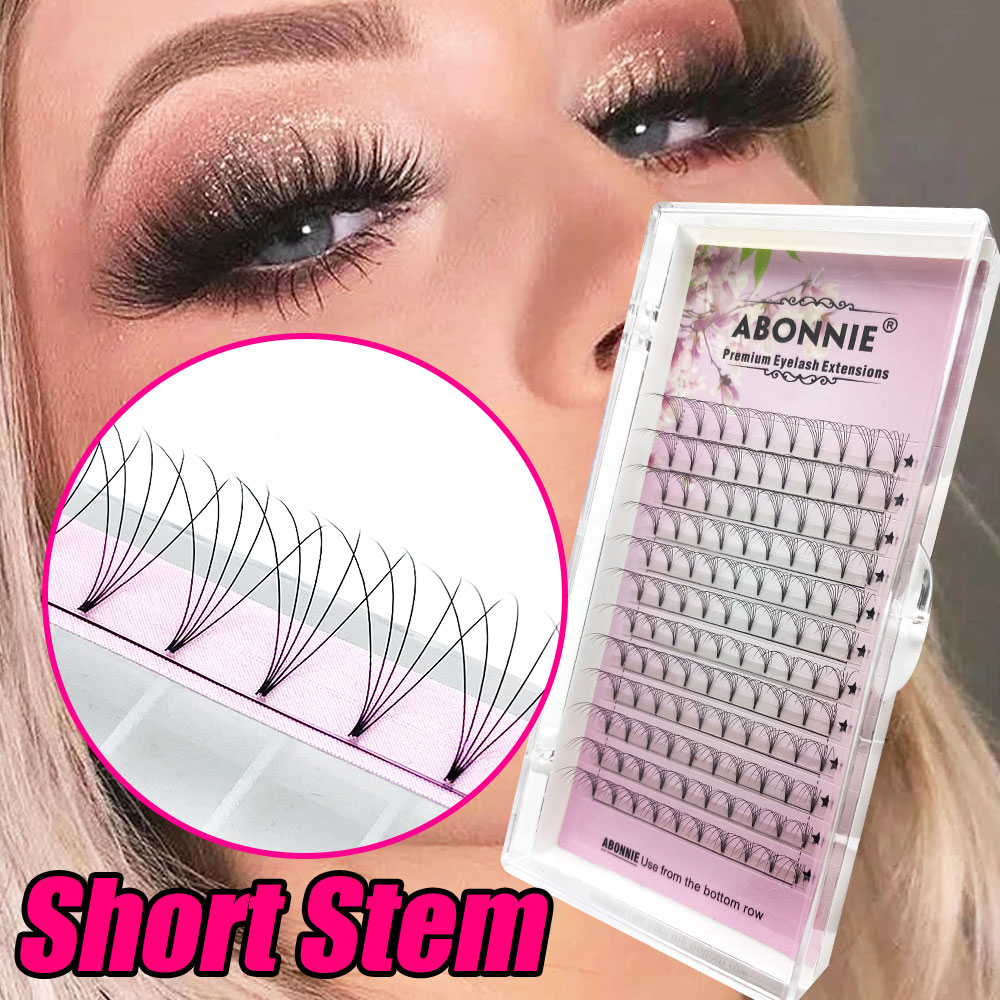 ABONNIE Velvet Short Stem Russ - огляд і ціна Eyelash Extension Russian Volume