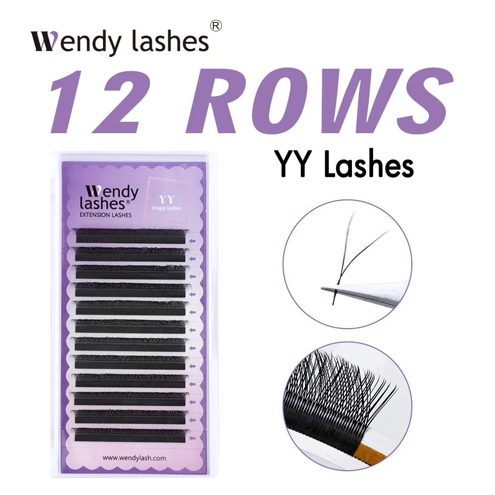 WENDY 2D YY Shape C/D Curl Eya - огляд і ціна Eyelash Extension For Asian Eyes