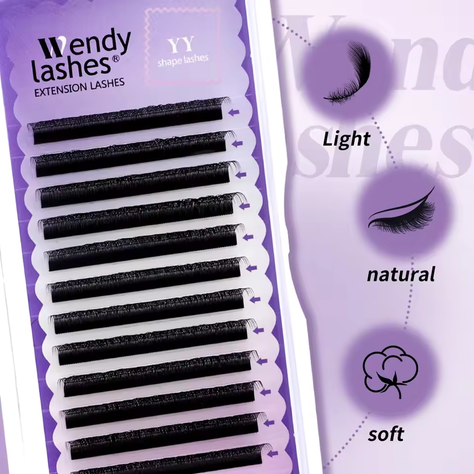 WENDY 2D YY Shape C/D Curl Eya - огляд і ціна Eyelash Extension For Asian Eyes