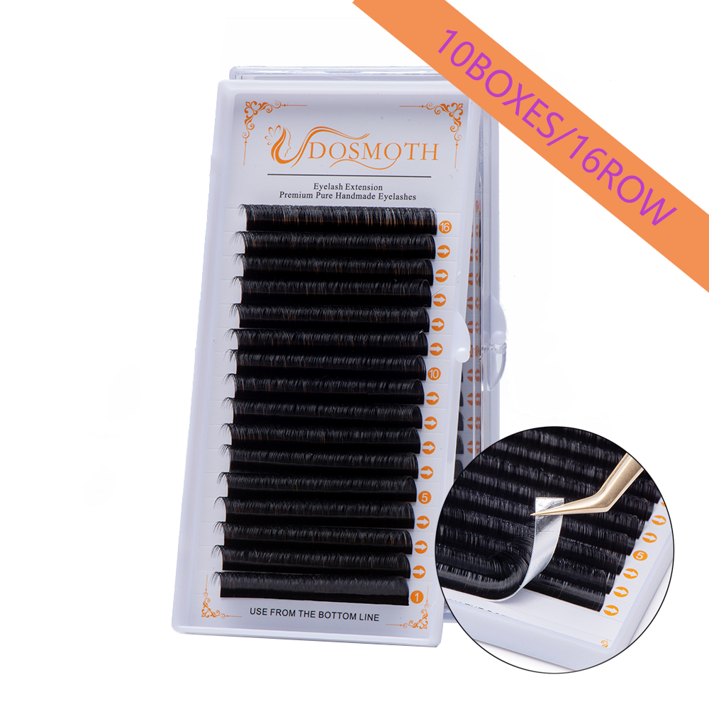 DOSMOTH 10 boxes 16rows 7-16mm - огляд і ціна Eyelash Extension For Asian Eyes