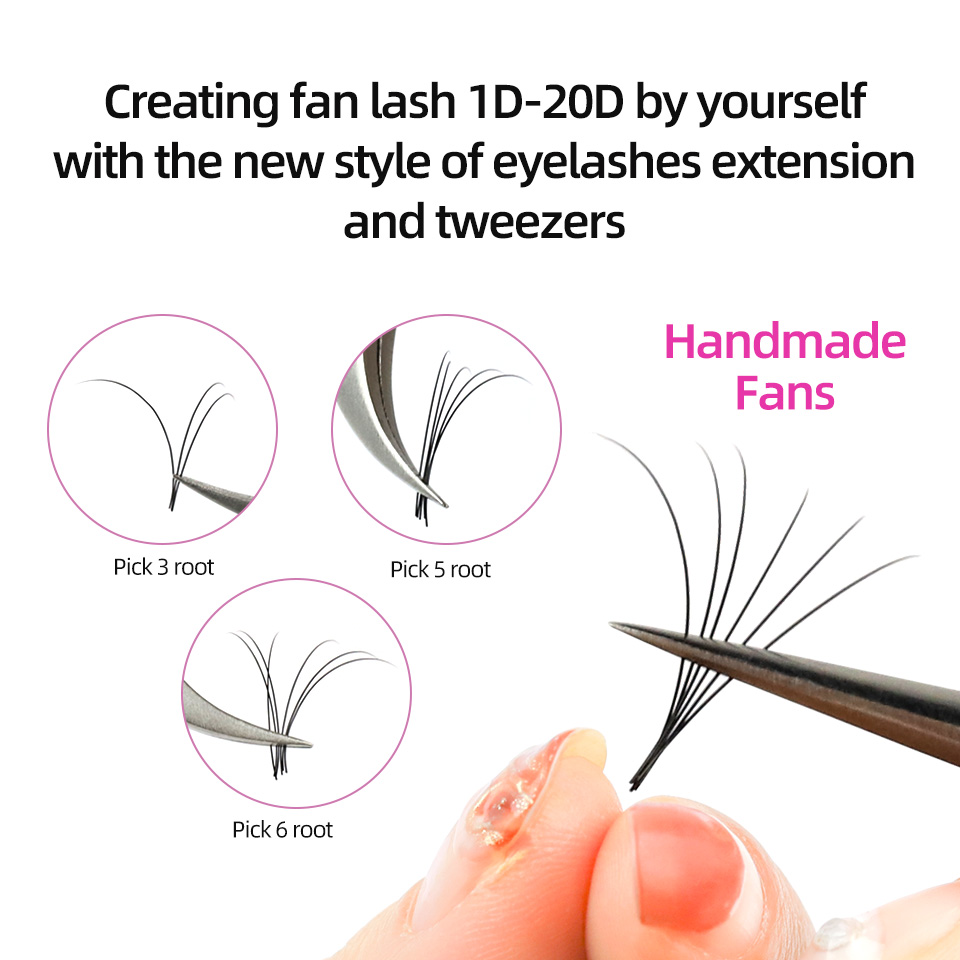 AGUUD 10 Cases/Lot Matte Black - огляд і ціна Eyelash Extension Russian Volume