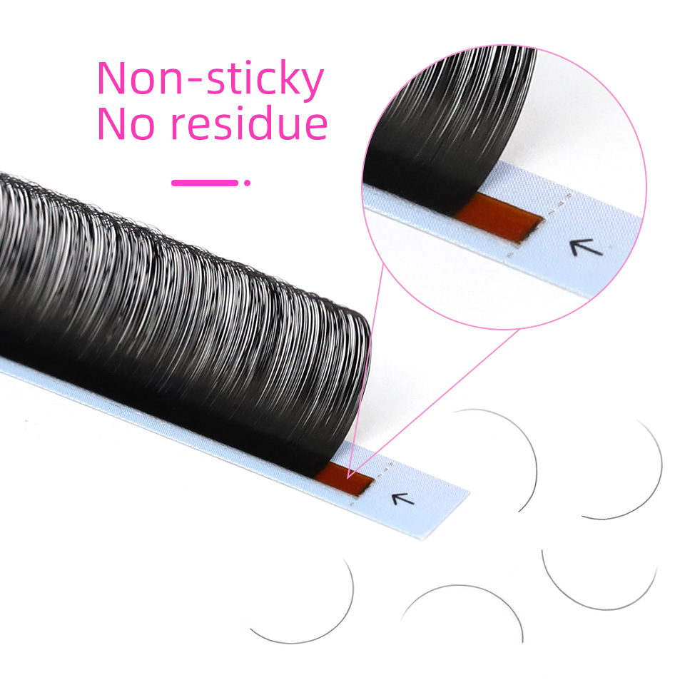 AGUUD 10 Cases/Lot Matte Black - огляд і ціна Eyelash Extension Russian Volume